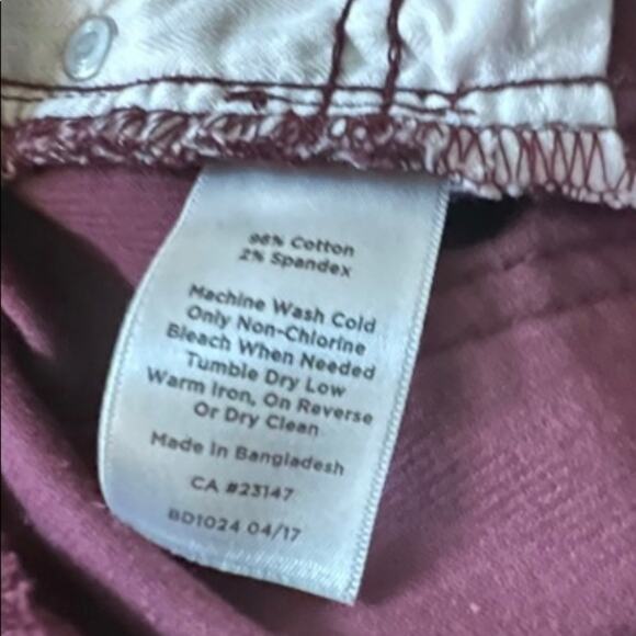 Talbots Flawless Five Pocket Wine Color Women Corduroy Pants Sz 4L - Picture 2 of 11